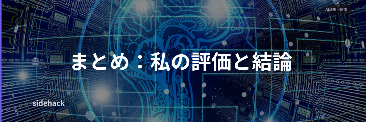 まとめ:私の評価と結論