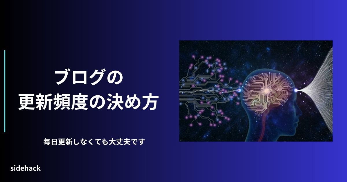 ブログの更新頻度を決めている様子です